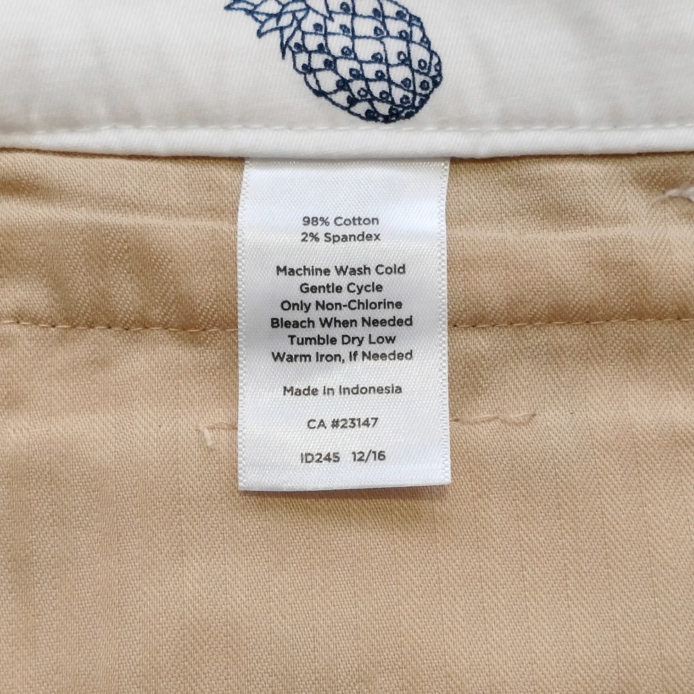 New TALBOTS White Pineapple Crop Pants 4 Curvy - Picture 7 of 7